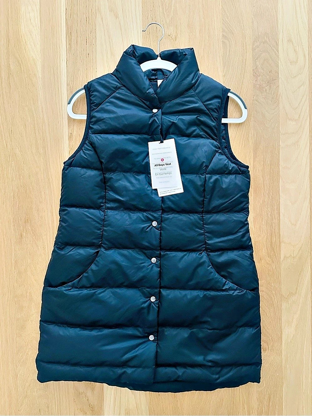 NWT Lululemon  Down For It All Vest Black Size 8